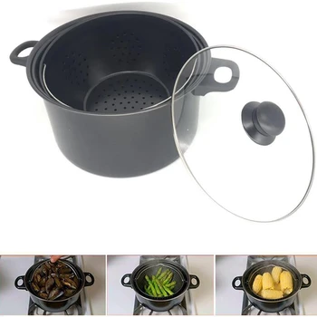 

Diameter 30/35 Cm Stainless Steel Pot Soup Stock Pots Nonmagnetic Cooking Multi-purpose Cookware Non-stick Pan for Home Kitchen
