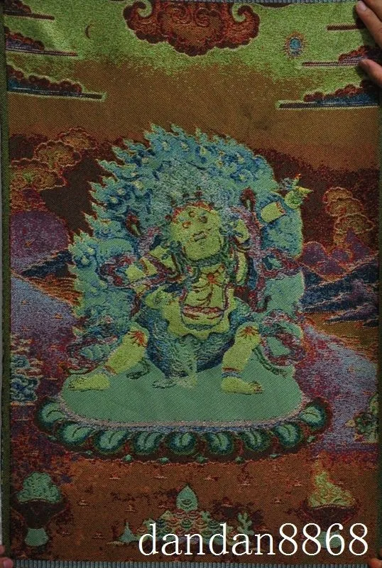Tibet budismo bordado de seda thangka cabeza de caballo sabidurica rey Buda tangka decoración del hogar