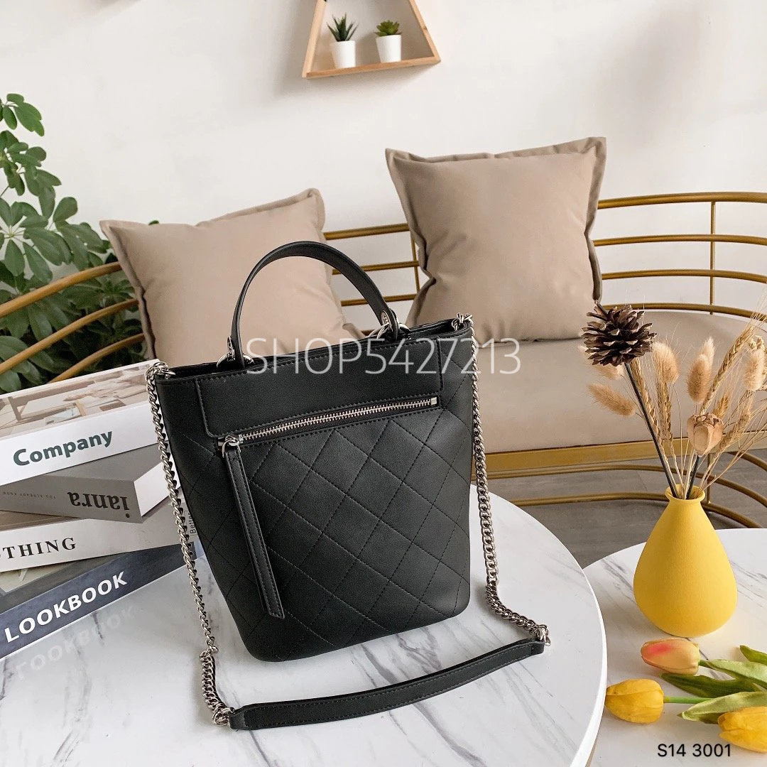 

Small fragrance style luxury brand designer 2019 ladies bucket bag handbag wallet diamond lattice bag