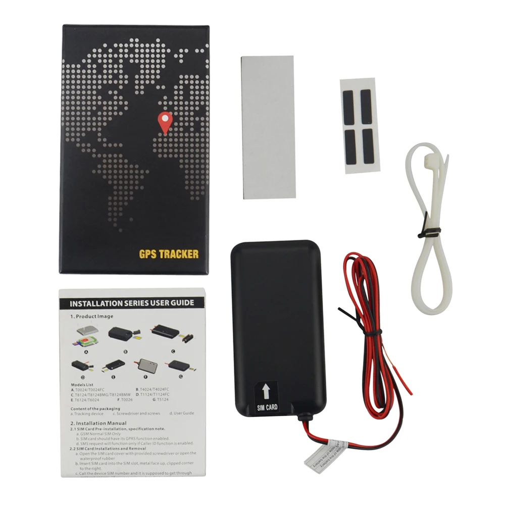 T6024 микро gps отслеживающее устройство в режиме реального времени мини gps устройство gps-трекер на мотоцикл система автомобиля gps/GPRS и антенна gps локатор