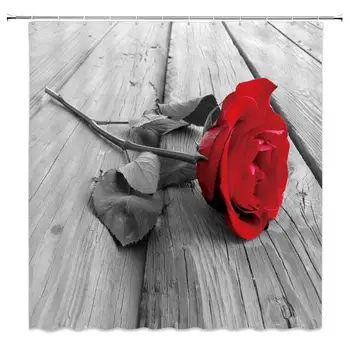 

Surfboard Shower Curtain Decor Blue Ocean Sea Golden Beach Green Palm Tree Landscape Sport Surfing Bathroom Curtain Polyester