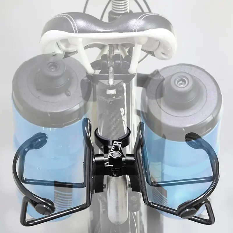 MTB велосипед Handbar двойной держатель бутылки воды зажим велосипедный контейнер зажим-адаптер велосипедное седло держатель для воды