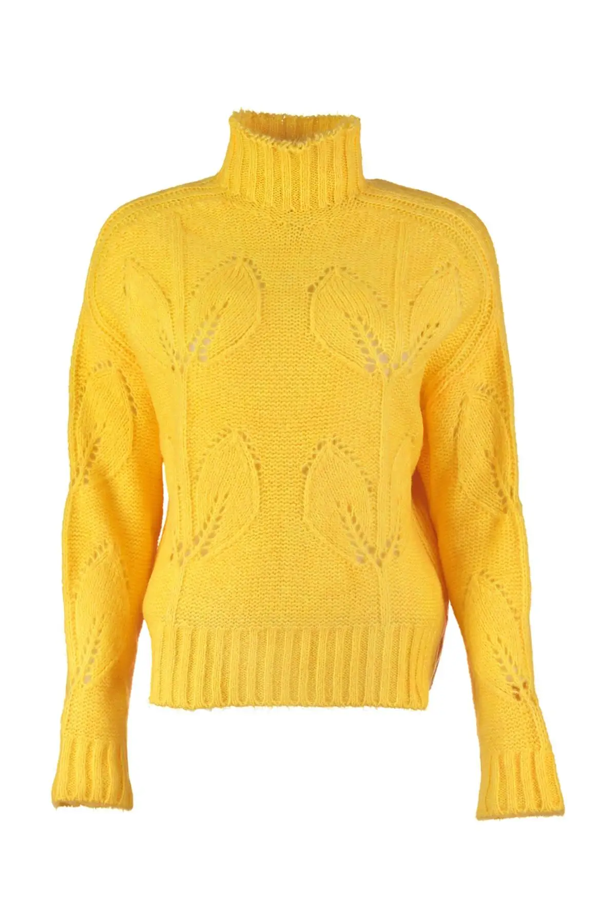 

Trendyol Winter WOMEN-Yellow Mesh Detaylı Knitwear Sweater TWOAW20JK0019