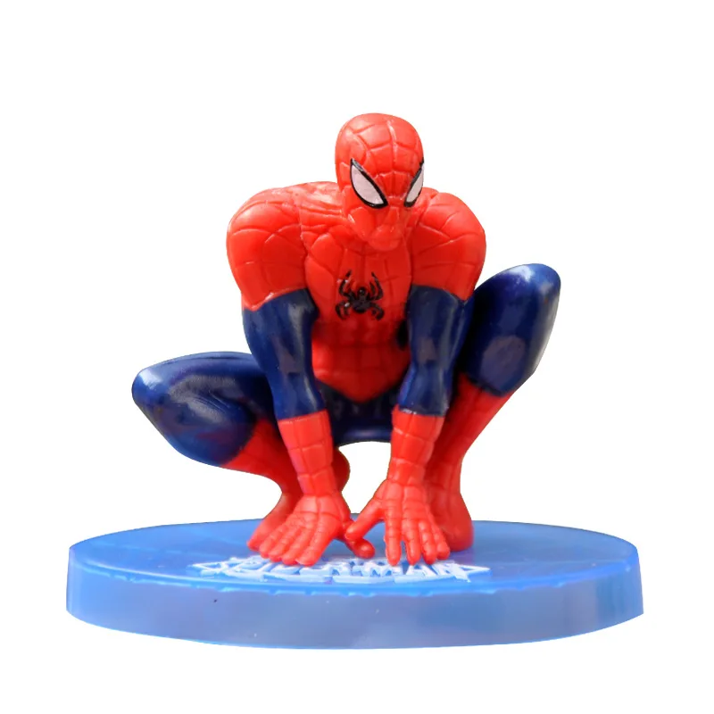 Marvel de dibujos animados Thanos Spiderman figuras de acción de juguete decoración Ornamental para los niños Regalo de Cumpleaños pasteles Decoración de mesa L73