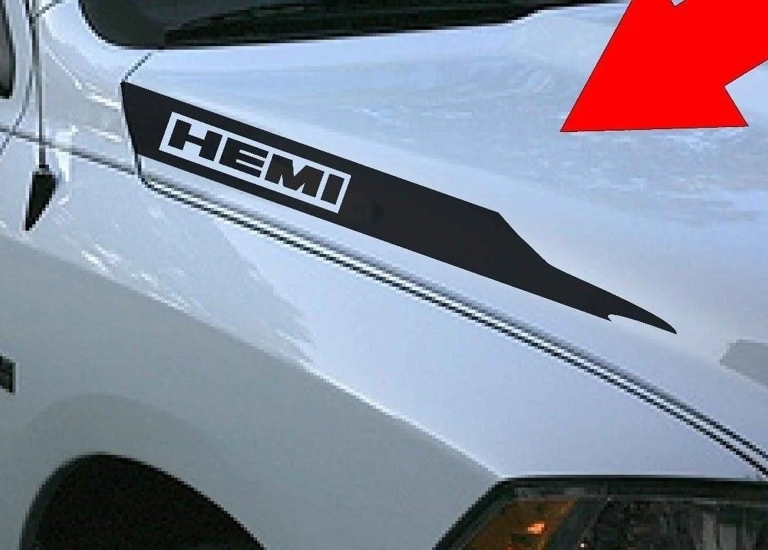 Для Dodge Ram Hemi Sport 1500 2500 капот виниловые полосы наклейки Mopar Rebel RT