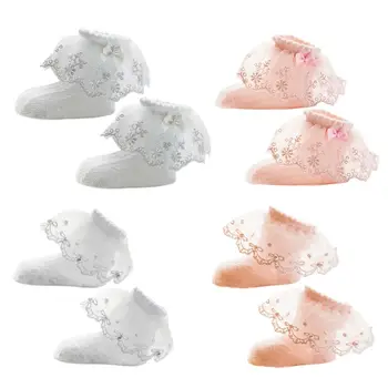 

Newest Summer Girls Toddler Socks Princess Breathable Cotton Lace Bow Ankle Mesh Socks P31B
