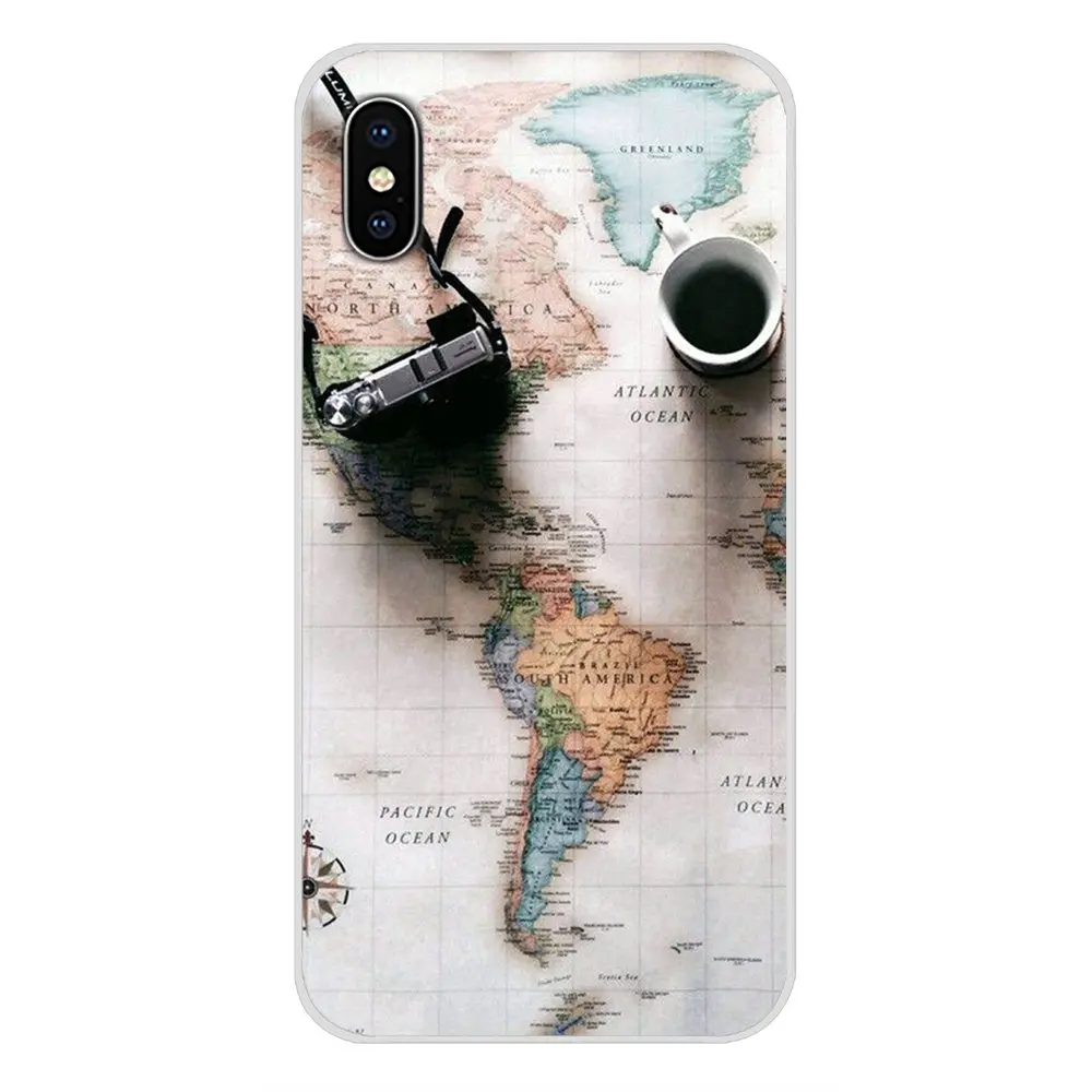 images 2 Аксессуары для телефонов, чехлы для Motorola Moto X4 E4 E5 G5 G5S G6 Z Z2 Z3 G G2 G3 C Play Plus, карта мира, план путешествий - Цвет: images 2