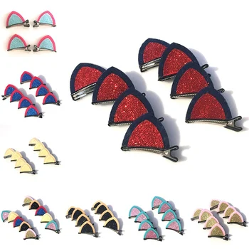 

2pcs/set Girls Hair Clip Lovely Cat Ear Hairpin Cute Headwear Hair Accessories Children