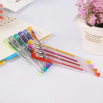 

10Pcs Glitter Painting Drawing Sketching Paper Gel Ink Pen Ballpoint Stationary For Gift Cards Tags Notes Greeting Cards
