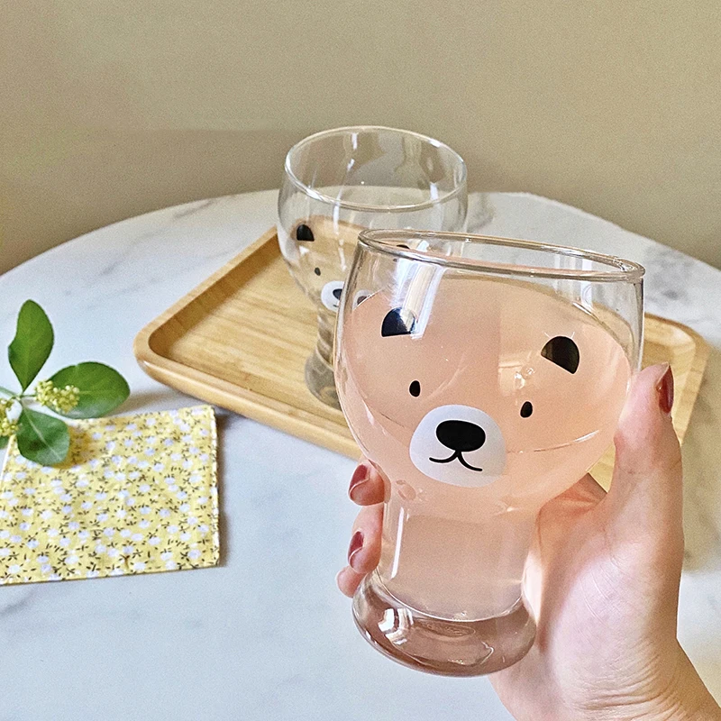 Kawaii Korea Style Bear Glass Cup - Limited Edition