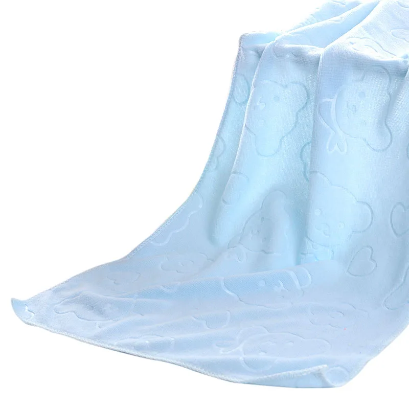 Милое полотенце из микрофибры с тиснением толстое мягкое абсорбирующее полотенце из ультратонкого волокна пляжное банное полотенце XH8Z
