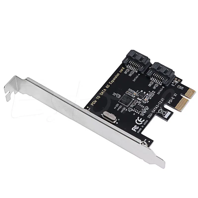 6G PCIe PCI Express SATA3.0 2-Порты и разъёмы SATA III расширения карты контроллера адаптер