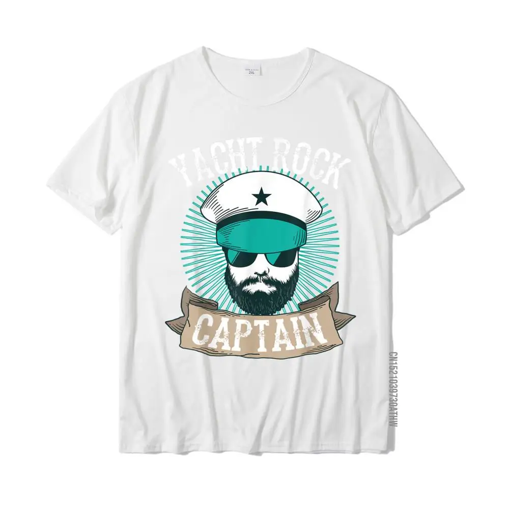 Normal Pure Cotton T Shirt for Men Printed T Shirts Printed 2021 Hot Sale Round Collar Tops & Tees Short Sleeve Cool Yacht Rock Captain Funny Music Lover Boat Leader Gift T-Shirt__MZ21691 white