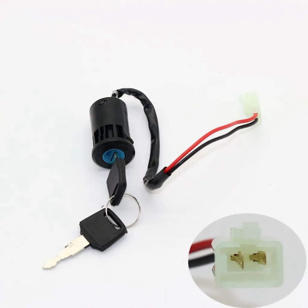 Black 2 Wire Ignition Key Switch For POCKET DIRT BIKES ATV SCOOTER U KS51