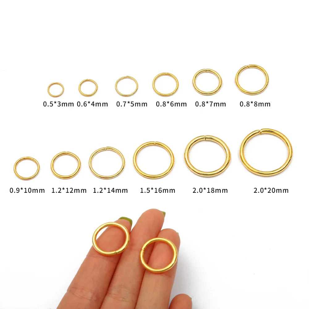 5-500pcs/lot 3-20mm Metal Single Loops Open Jump Ring & Split Ring Connectors For DIY Jewelry Making Findings Supplies