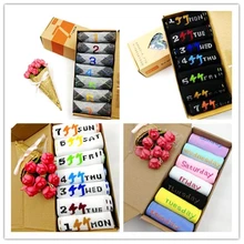 7 paragraphs New unisex Socks Casual Cotton Ankle Week Crew Socks 7 days One Day One Pair days of the week socks