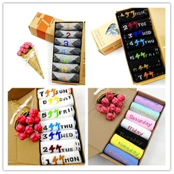 7 paragraphs New unisex Socks Casual Cotton Ankle Week Crew Socks 7 days One Day One Pair days of the week socks