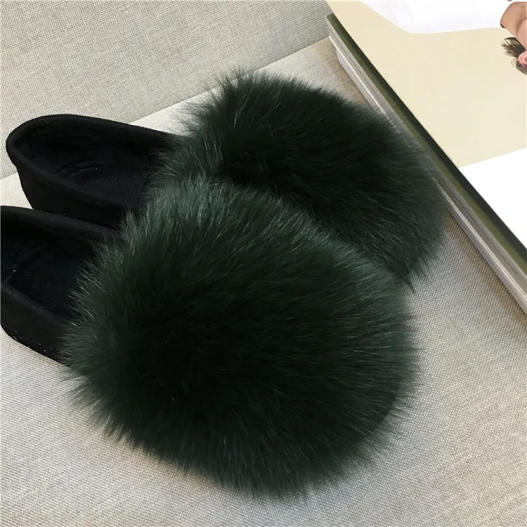 

2019 Autumn And Winter New Style Fox Fur WOMEN'S Shoes Casual Fluffy Shoes Stitching Soft-Sole Cotton-padded Shoes with Velvet F