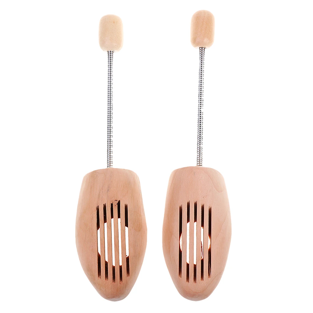 2 Pcs Wooden Shoe Stretcher Shoe Trees,Adjustable Length & Width for Men and Women