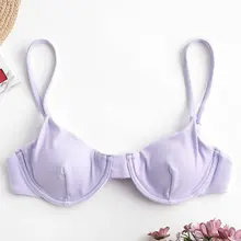 Бикини-топ с завязками на спине и бантом на косточках ZAFUL