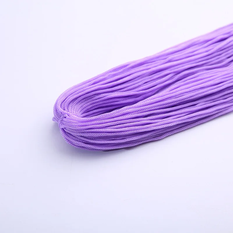 Hot Sale Multi-Color Strong Braided Macrame Silk Satin Nylon Cord Rope DIY Jewelry Bracelet Making Findings Beading Thread Wire