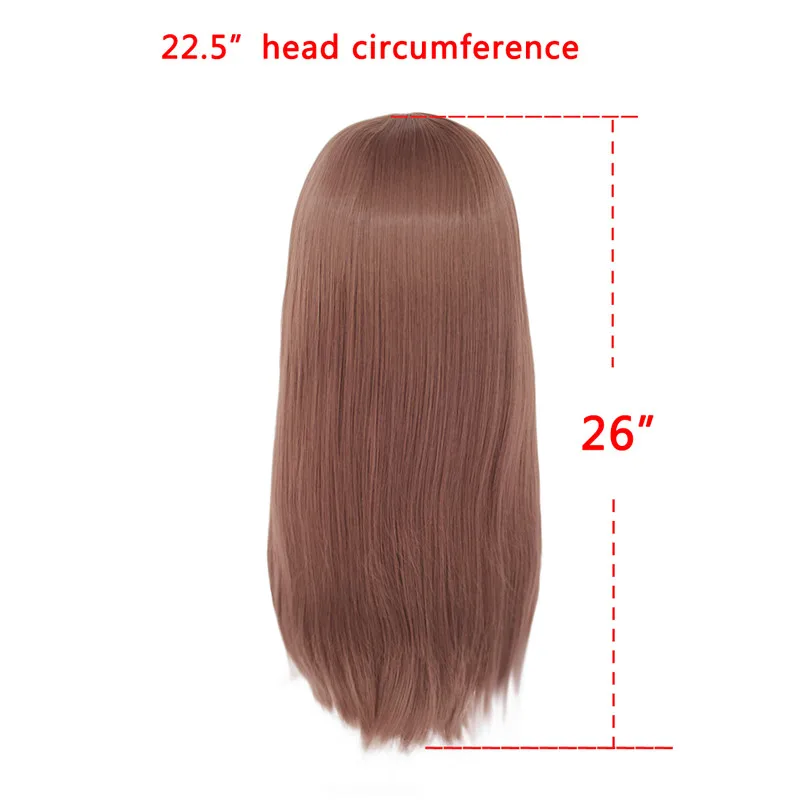 Ebingoo Hair cap+ белый высокотемпературное волокно Peruca Perruque натуральный прямой длинный синтетический парик с челкой для женщин