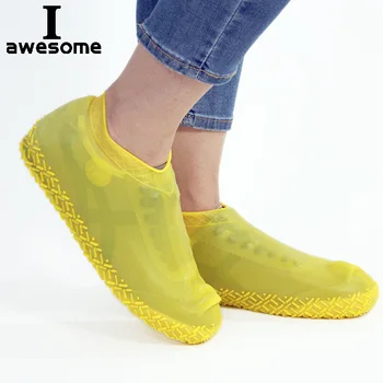 

Silicone Overshoes Reusable Waterproof Rainproof Men Shoes Covers Rain Boots Non-slip Washable Unisex Wear-Resistant Recyclable