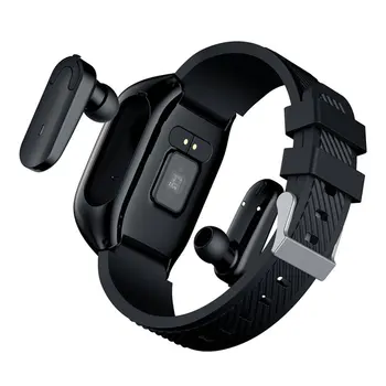 

Color Screen Smart Bracelet Headset 2-in-1 Sedentary Monitoring Smart Binaural With Earphones Charging Multifunctions