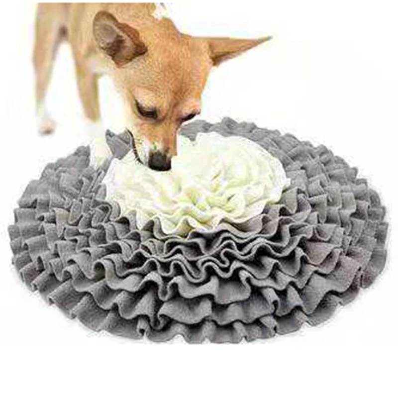 Pet Dog Snuffle Mat Flower Shaped Cat Dog Training Blanket Nose