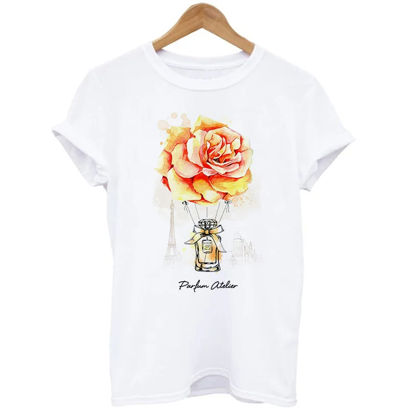 Yellow T Shirt Women 2020 New Summer Short Sleeve Floral Flower Fashion Lady Top Tshirt Ladies Womens Graphic Female Tee T-Shirt