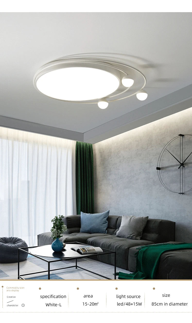 Living room lamps ceiling light modern minimalist surface mounted lamp home atmosphere bedroom warm romantic led ceiling lamp