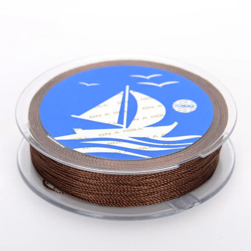 15-strand 0,8 мм ручной вязки нейлоновая Пряжа кисточкой браслет тесьма для вязания разноцветная веревка китайский узел - Цвет: 13coffee