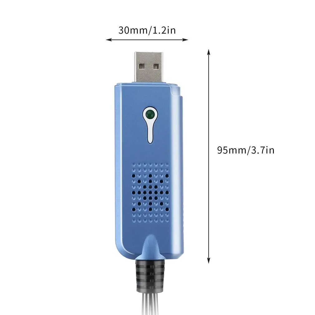 Универсальный портативный USB 2,0 Видео Аудио карта захвата ТВ карта адаптер VHS DC60 DVD конвертер Композитный RCA синий поддерживает NTSC PAL