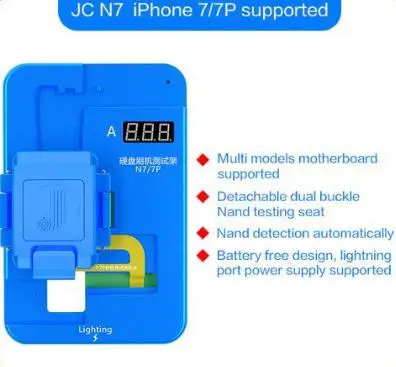 JC NAND Жесткий Диск щетка тестер N7 N8 NX для iPhone X/XS/XSMAX 7 7P 8 8P Чистка испытательный фиксатор серии инструмент - Цвет: JC N7