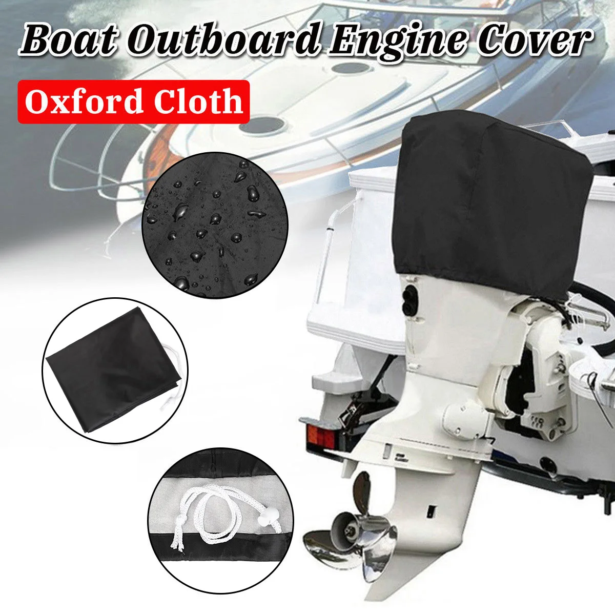 Waterproof Vented Outboard Motor Boat Engine Hood Cover 2-5 HP Size 1 Camo