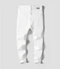Мужские эластичные джинсы, модные белые джинсовые брюки для мужчин, Зимние флисовые ретро брюки, повседневные мужские джинсы, размеры 27-36, ... ► Фото 2/6