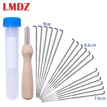 

LMDZ 18Pcs 3 Sizes Felting Needles Artesanato Wool Felt Pocked Needles Set DIY Craft Felt Tools with Wood Handle with Bottle