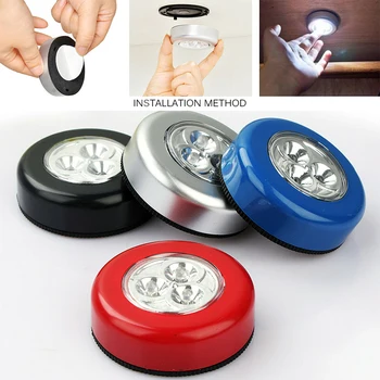 

3 LED Touch Control Night Light Night Light Touch Sensor Light Kitchen Bedroom Cupboard Emergency Lamp 1PC