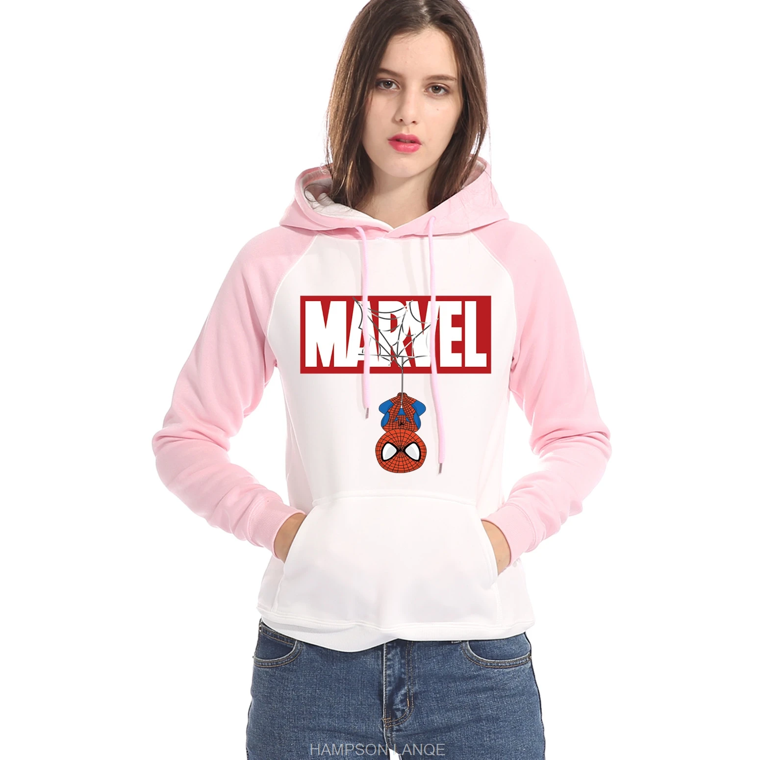 Marvel, супергерой, Человек-паук, женские толстовки, свитшоты, Осень ...