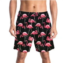 Быстросохнущие мужские плавки с принтом фламинго, мужские купальные плавки, пляжная одежда, пляжные шорты, купальный костюм, пляжные шорты
