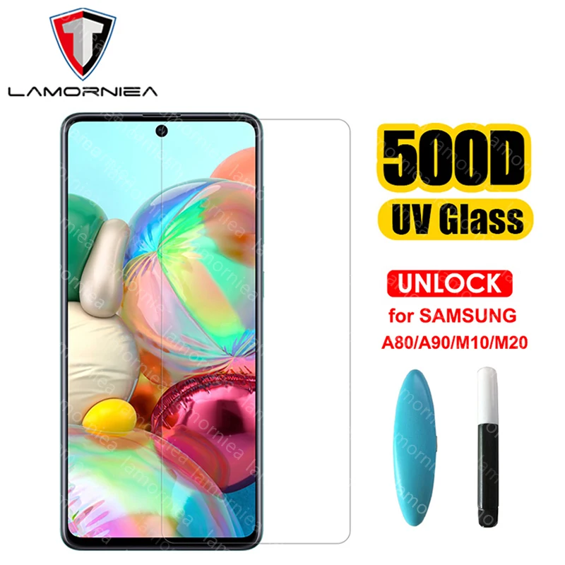 Жидкое УФ-клеевое стекло 100D для Samsung Galaxy A51 A71 A50 A30 A20 A70 A80 A90 A10 M10 M20 M30 Защитная