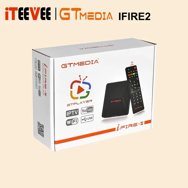 GTMedia-Décodeur numérique IFIRE 2 TV Box, télécommande sans fil, M3U IPTV,  Full HD, 1080P HEVC