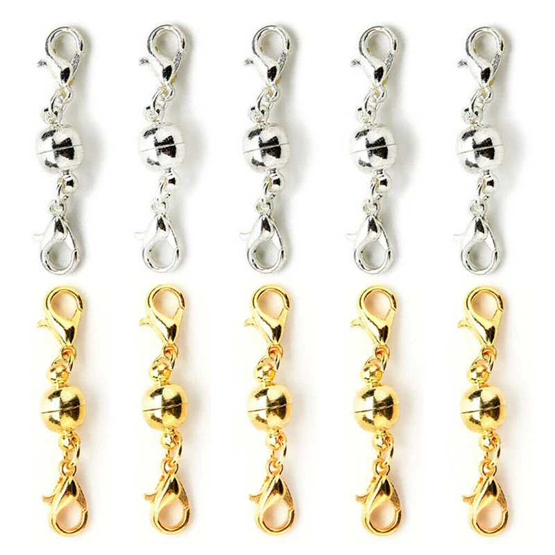 10pcs/set Magnetic Clasps DIY Connectors Accessories Strong Silver Gold Plated For Necklace Jewelry Bracelets Making