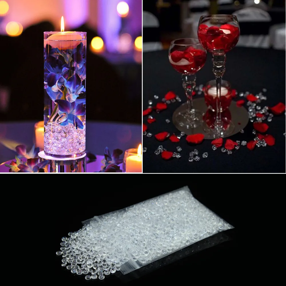 wedding decoration AB-clear color 10000pcs/bag Acrylic Diamond Confetti table d 