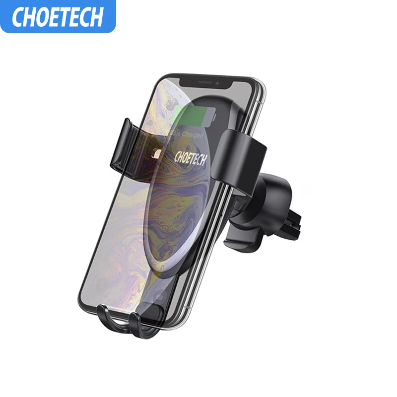 

CHOETECH 10w wireless charger car phone holder for Samsung S10 S9 S8 fast charging for iPhone X XR XS Max stand charger holder