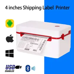 Imprimante d'étiquettes thermiques 4x6, codes barres Commercial Direct, fabricant d'étiquettes thermiques pour ordinateur et téléphone portable 