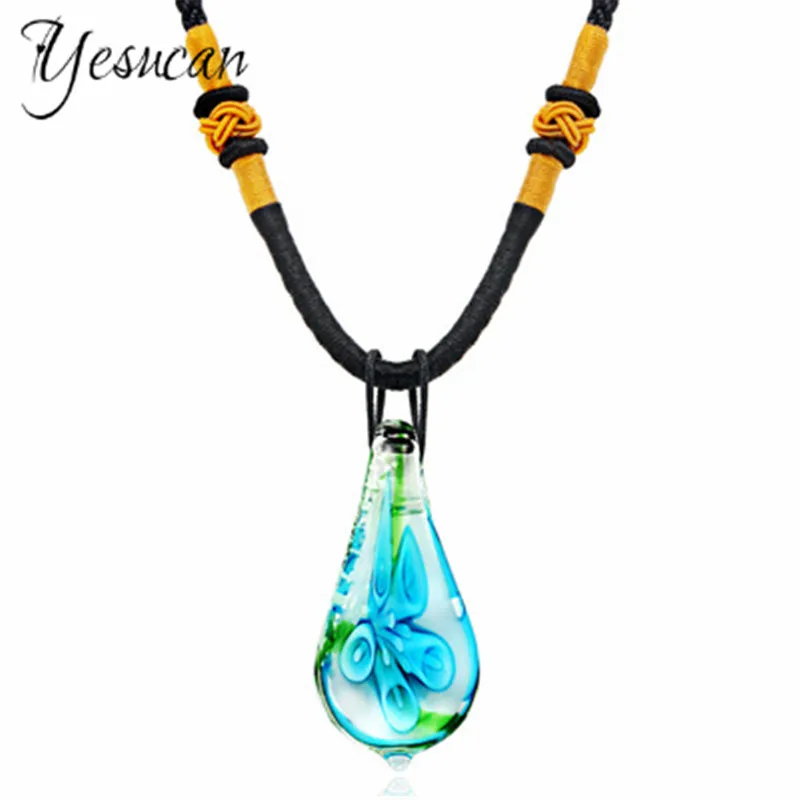 2020 Glass Necklace Sweater Chain Ropes Vintage Male Womern Couple Jewelry Bohemia Clothing Accessories Necklace Pendant Jewelry
