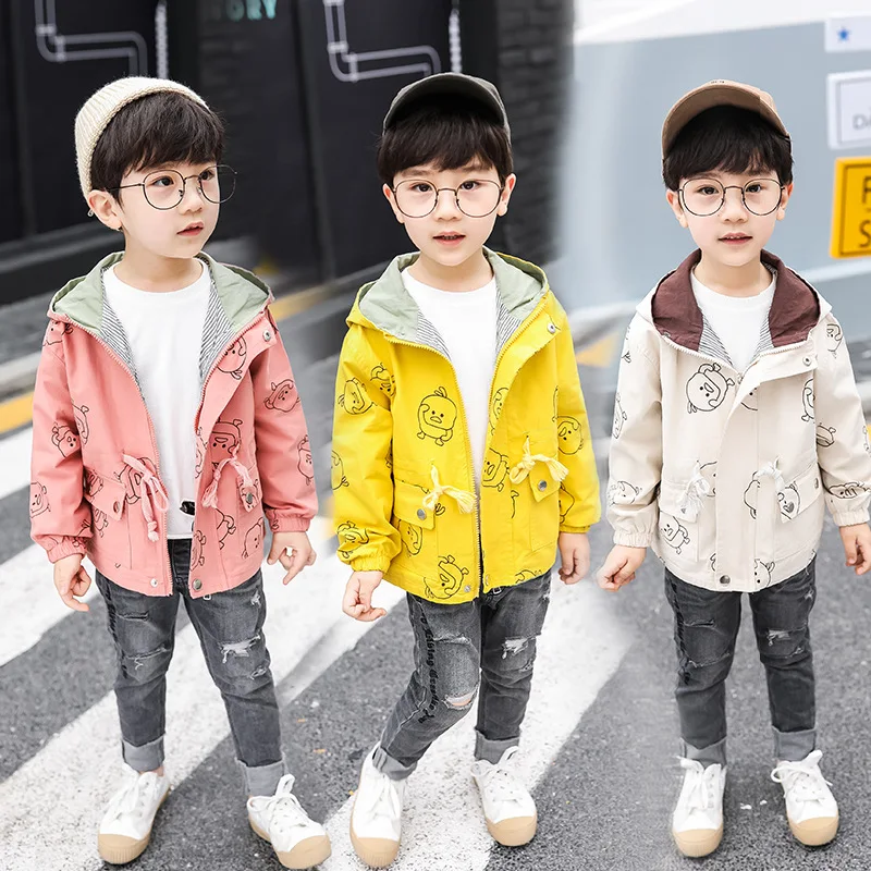 

BOY'S Coat Fashion Spring And Autumn Western Style 2019 New Style Childrenswear Children Korean-style Spring Clothing Tops Baby