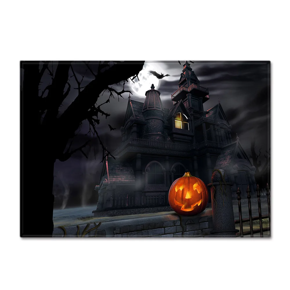 Коврик для двери на Хэллоуин мягкий фланелевый коврик из пены памяти, антискользящий кухонный коврик для ванной подушки, вечерние коврики на Хэллоуин