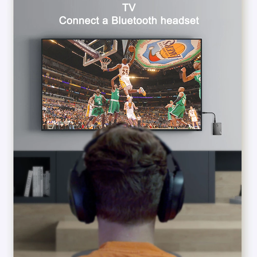 Bluetooth 5 0 Receiver Transmitter Pair 2 Headphones Stereo Music TV PC Car Audio Wireless Adapter 3 5mm AUX RCA Jack Receptor